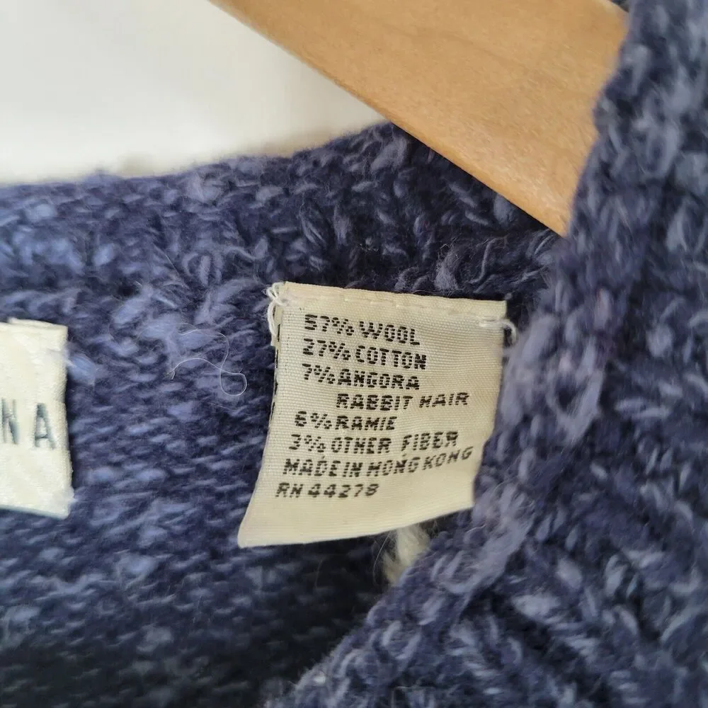 Vintage MARISA CHRISTINA Teddy Bear Sweater Sz S Wool Blend 3/4 Sleeve Christmas - Picture 8 of 8